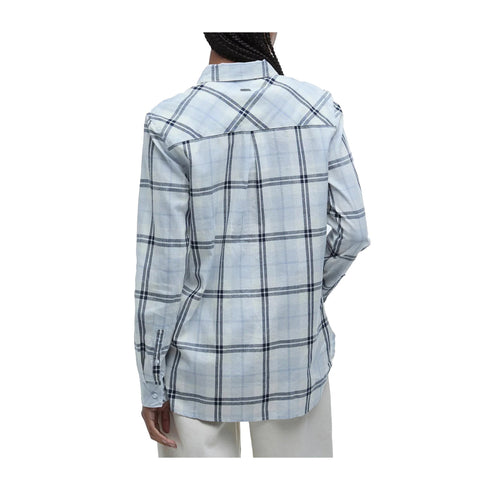 Barbour Camicia casual Camicia Donna Seaglow motivo a quadri Navy check - Francavilla Moda